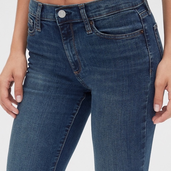 GAP Mid Rise Perfect Boot Jeans, 32P, Dark Indigo - Picture 5 of 5